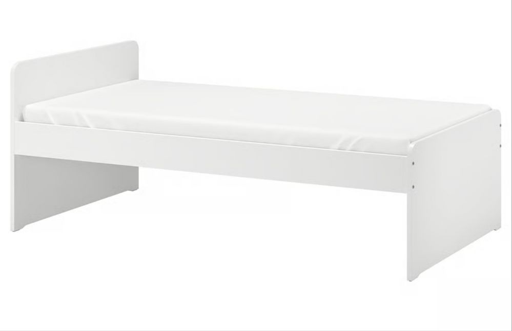 Estrutura Cama 90x200 cm / Branco  - modelo SLAKT - Ikea
