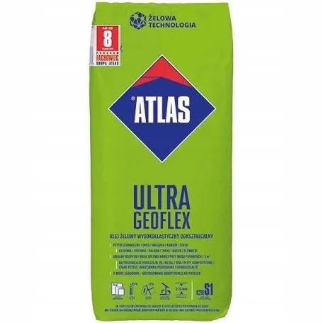 Atlas ULTRA GEOFLEX klej, plytka, fuga 103 Ultracolor.