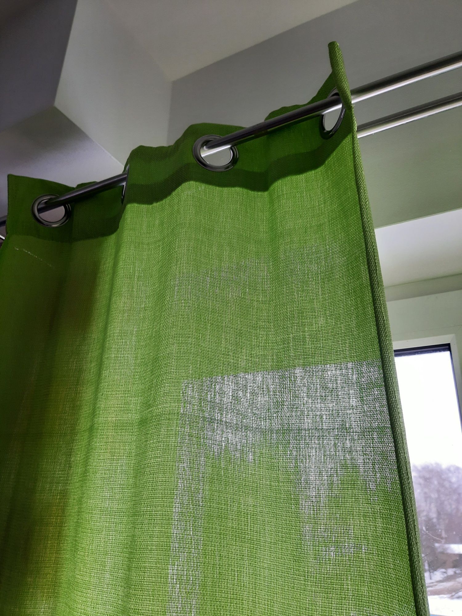 2 zasłony 70 cm na 235 cm. Zielone