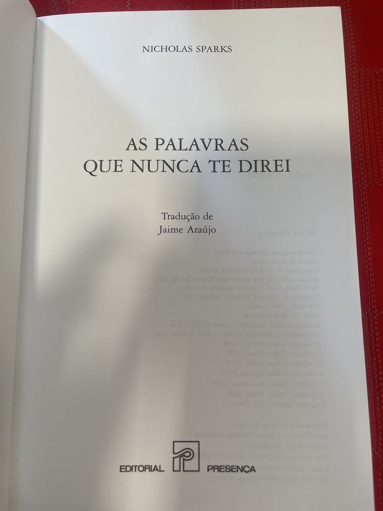 As palavras que nunca te direi
