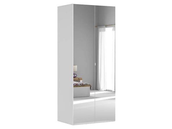 Szafa dwudrzwiowa Flex 100 cm z lustrem biała
