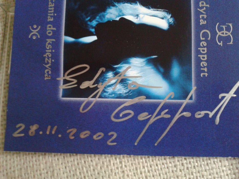 Edyta Geppert - Pytania do księżyca + autograf CD