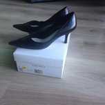 NINE WEST skórzane czarne szpilki rozm. 37 obcas 6 cm