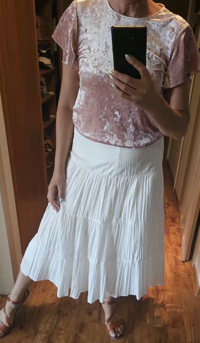 Spódnica biala długa L