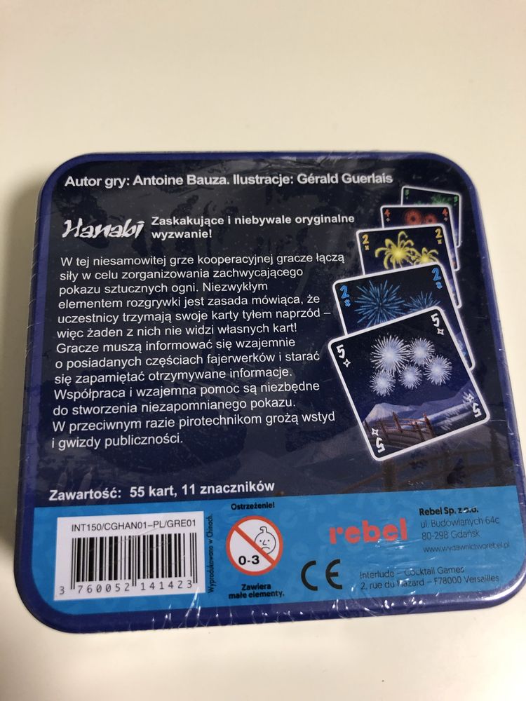 NOWA Gra Hanabi wersja polska. Rebel