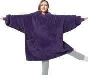 BEDSURE Bluza z kapturem, kocobluza Fioletowa