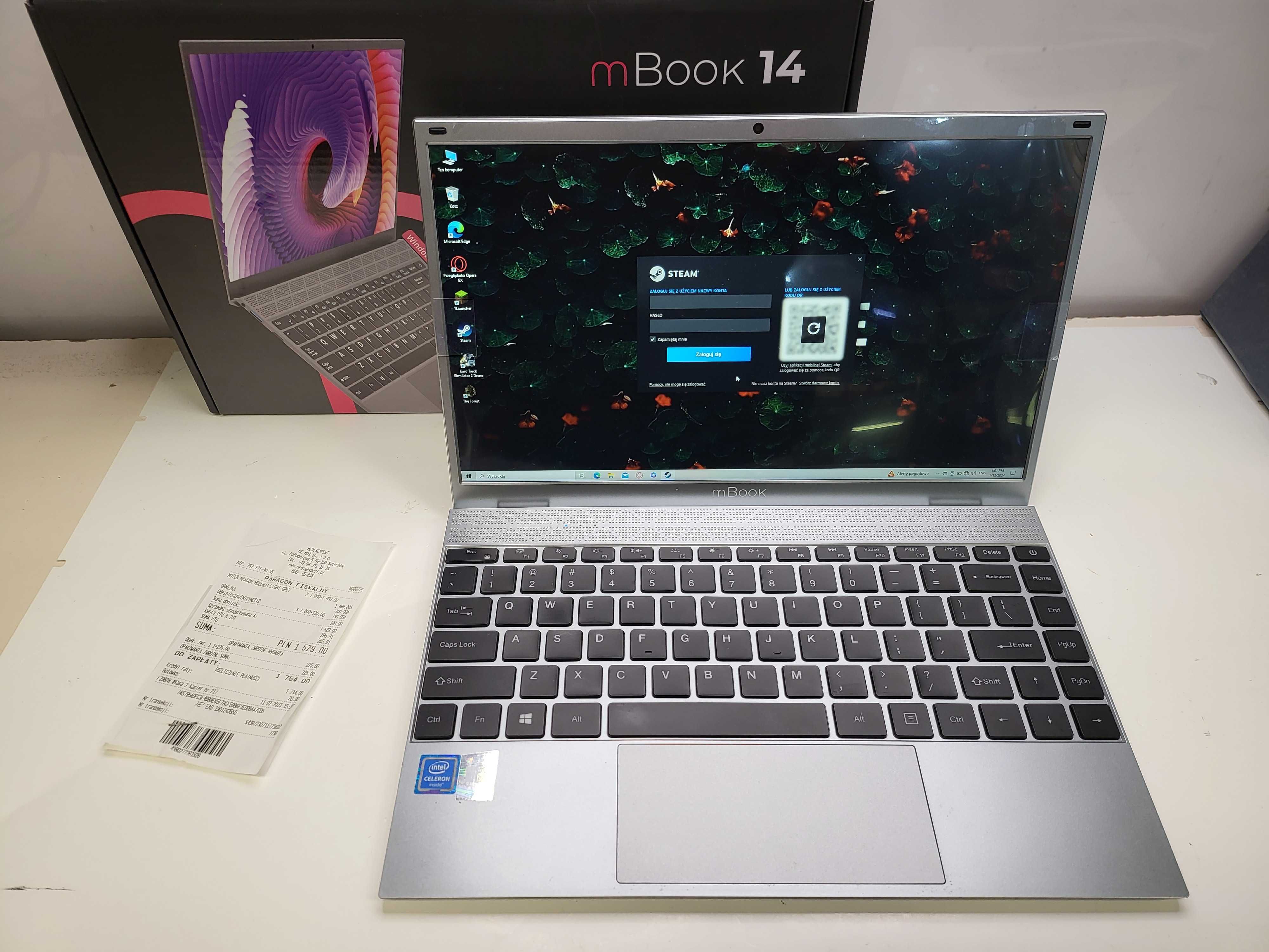 Laptop MAXCOM mBook 14'' IPS  8/256 GWARANCJA 2025 Black Jack Sulechów