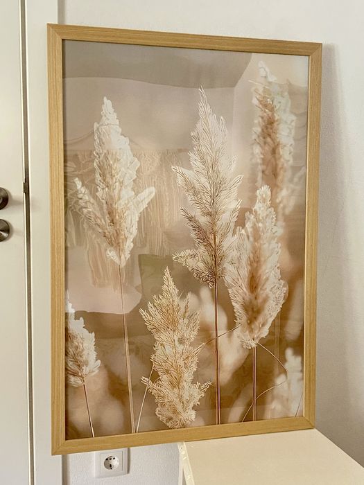 Vários quadros com tela boho