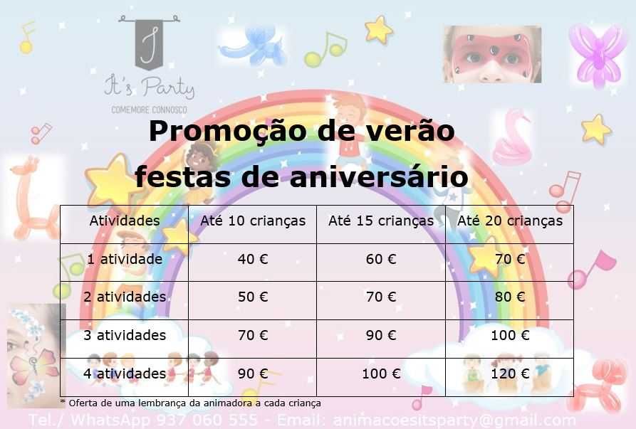 Animação infantil e babystting - preços low-cost