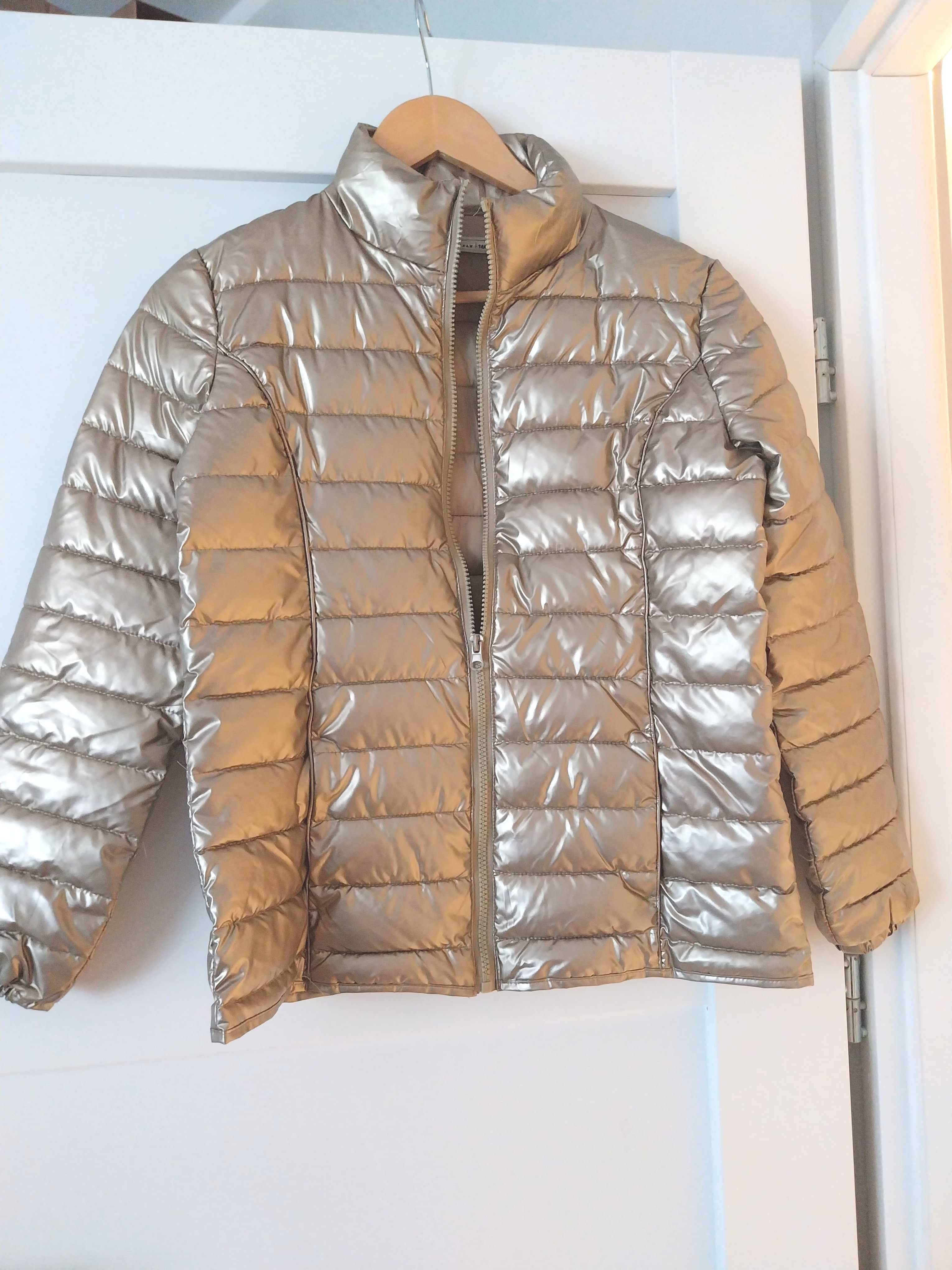 Super kurtka, pikowana, metalizowana, złota*rozm. 13 lat