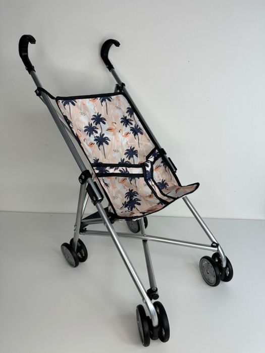 Візочок для ляльки з металевим каркасом, іграшкова коляска