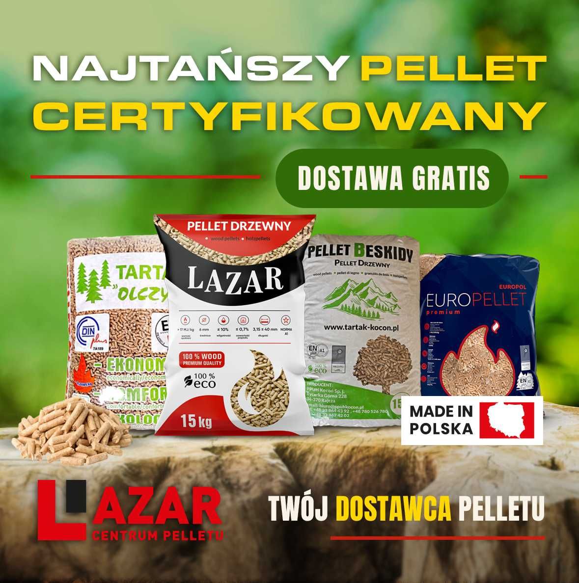 Pellet Drzewny Beskidy Certyfikowany Transport Ekogroszek Lazar
