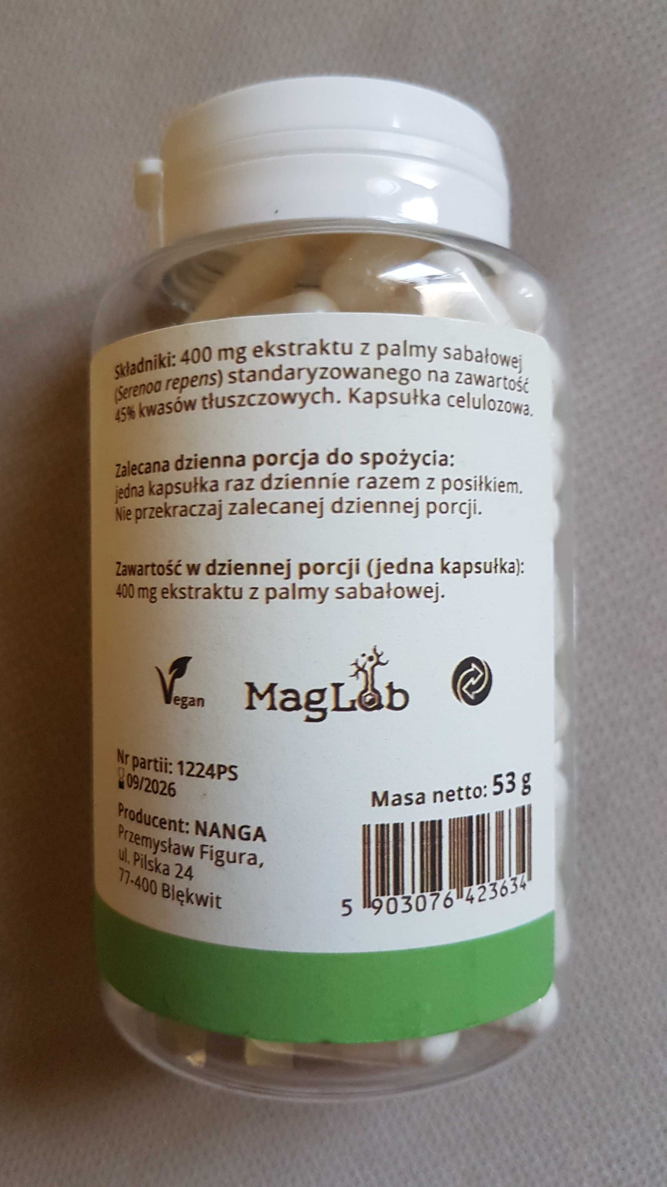 Palma sabałowa 400mg x 100 kapsułek firmy Nanga