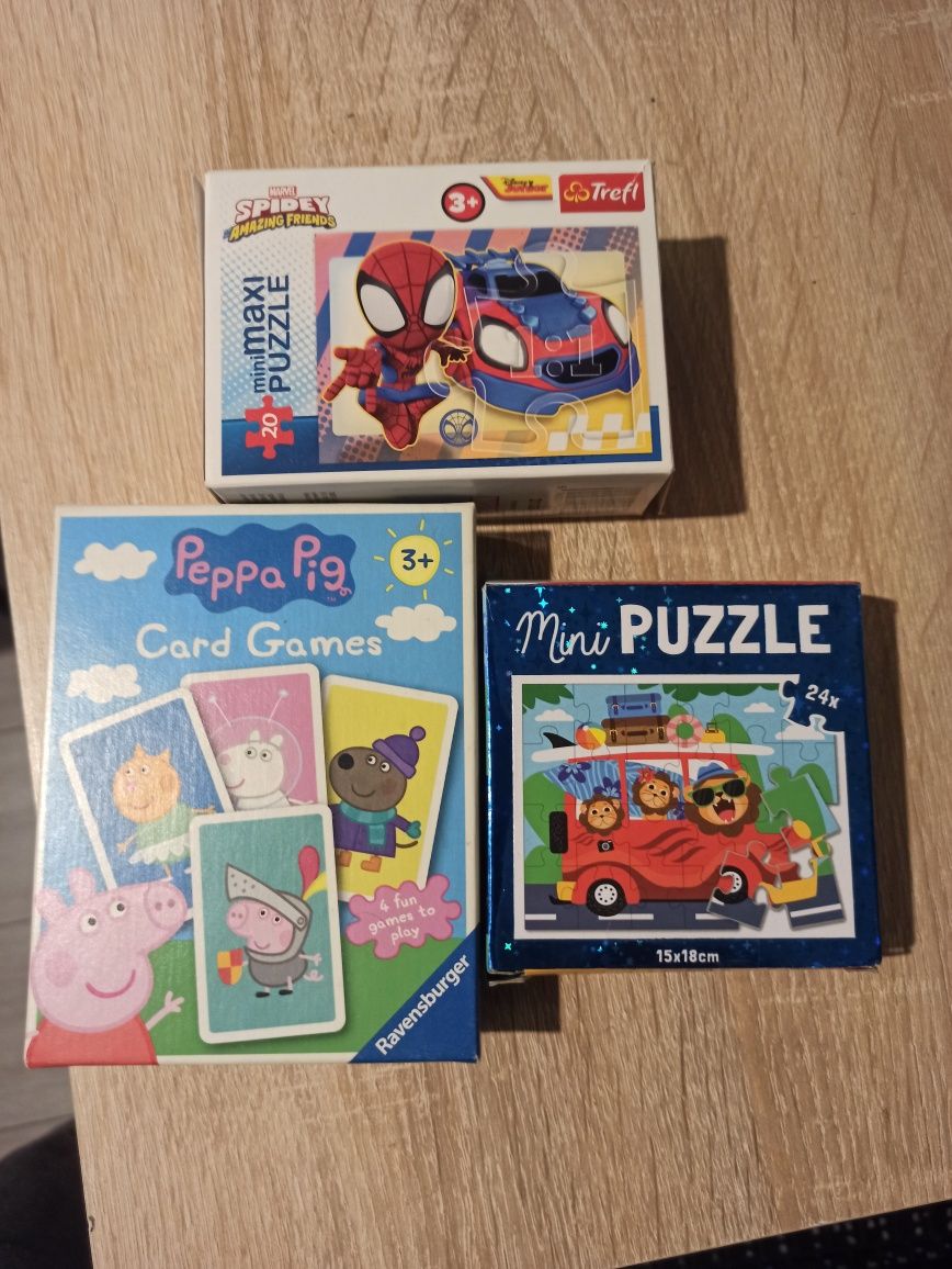 Puzzle 2 szt i gra Świnka Peppa Pig cena za komplet