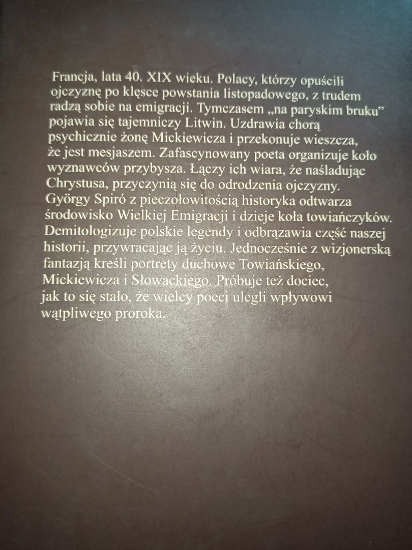 Mesjasze György Spiró twarda z obwolutą