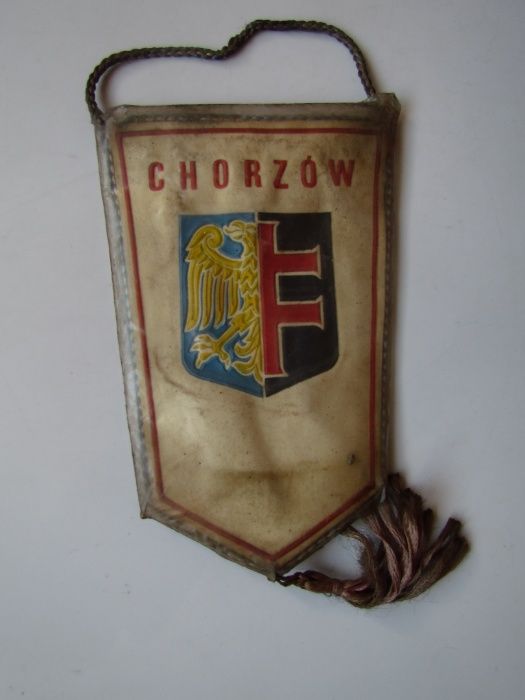 Proporczyk Chorzów Herb Polska flaga Orzeł bez korony