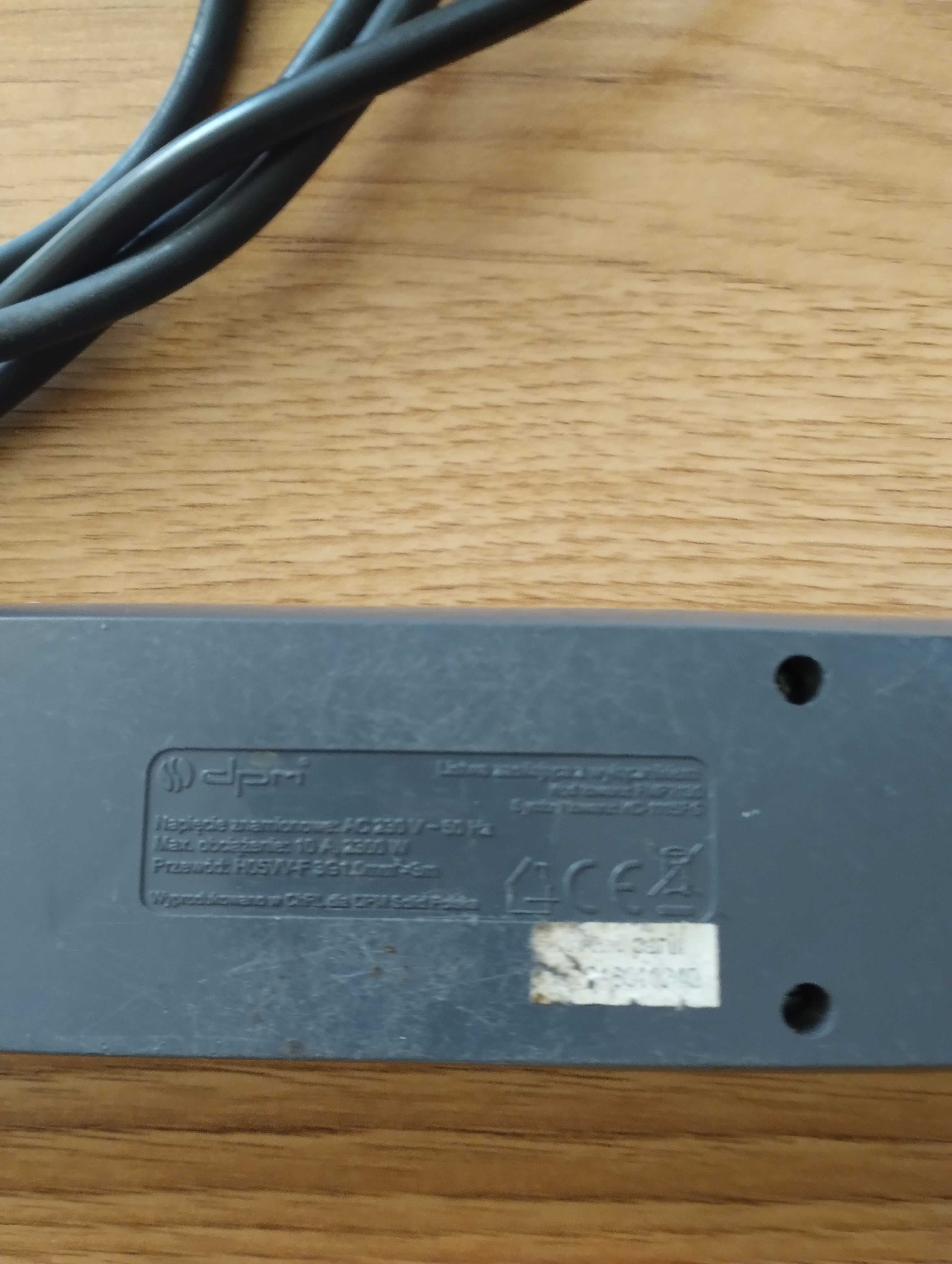 Listwa zasilająca przedłużacz sieciowy 5 gniazd 3m DPM FMP 7130 czarny