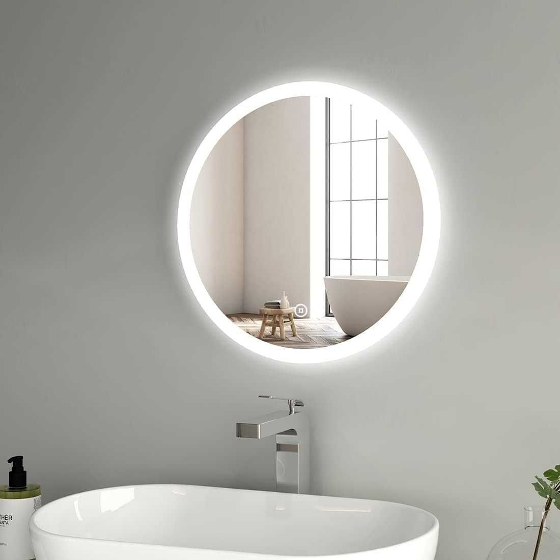 Nowe lustro łazienkowe LED/ okrągłe/ 60cm/ regulacja !655!