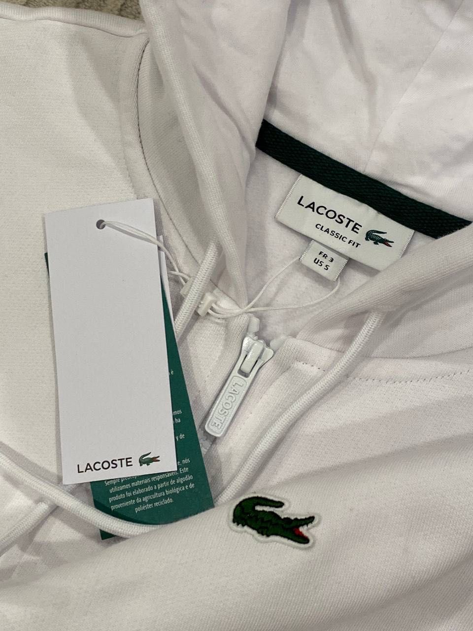 Lacoste classic hoodie White