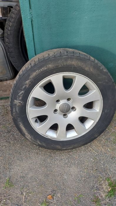 Диски оригіна Audi 5/112/16 ET46 4шт з гумою Nokian зима