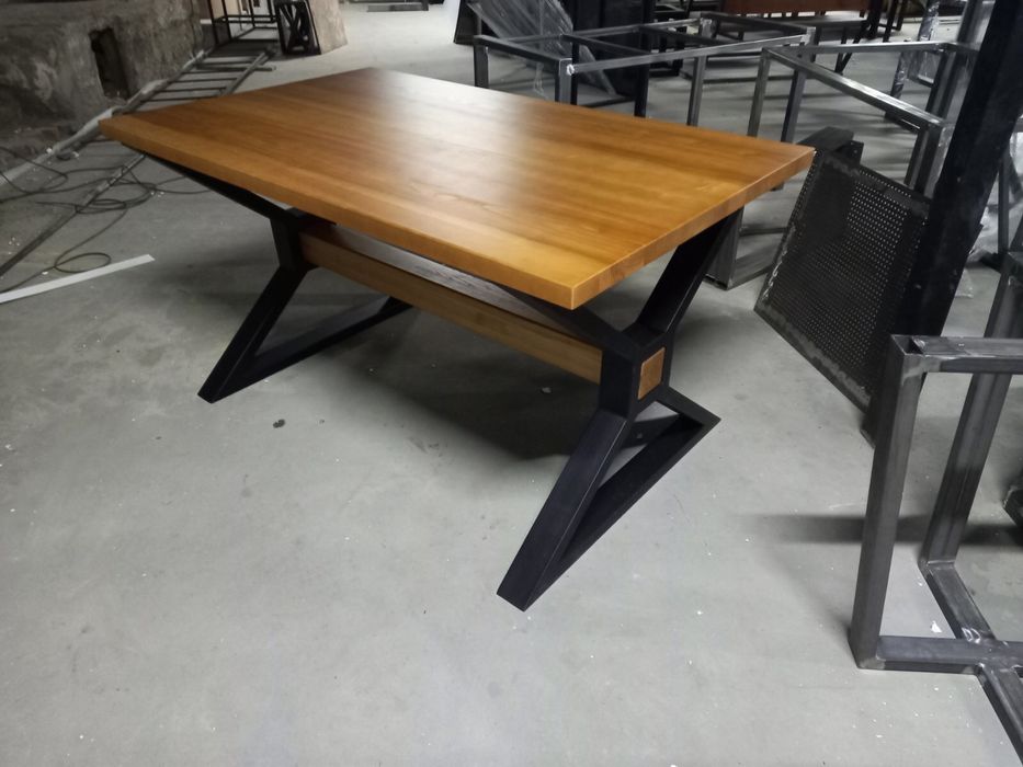 Стол обеденный 3000 лофт. Ясень.Изготовление мебели.