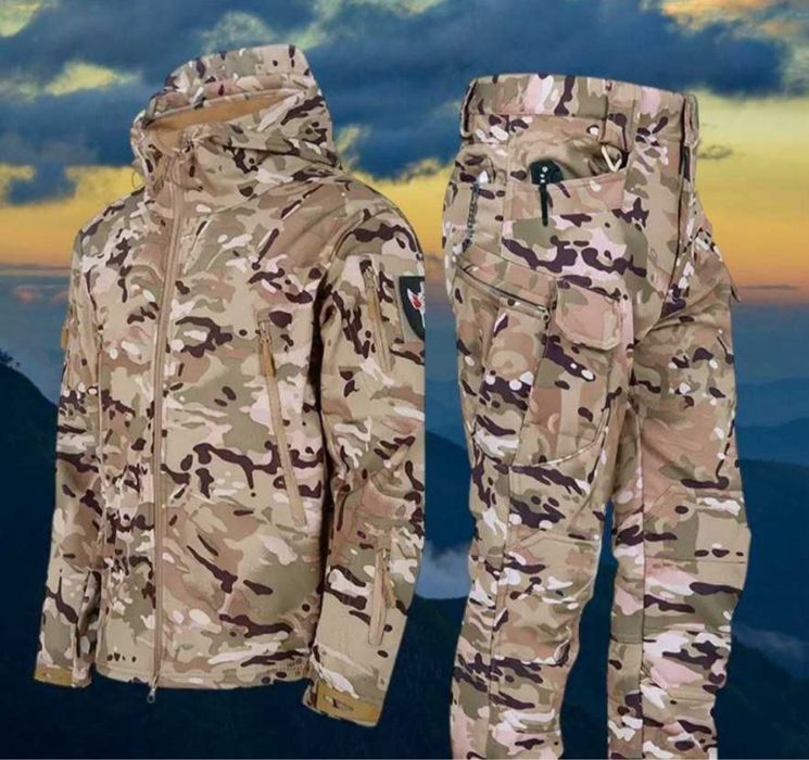 Чоловічий Військовий костюм софт шел на флісі, мультикам