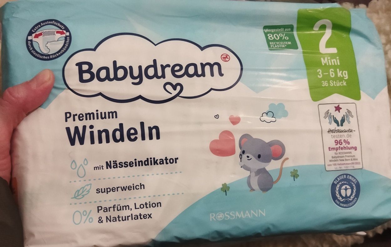 Pieluchy pieluszki babydream Rossmann 2 nowe