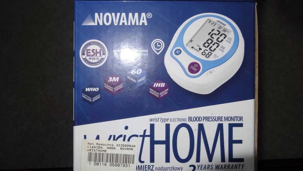 ciśnieniomierz domowy NOVAMA, nowy - jakość, kupiony w aptece