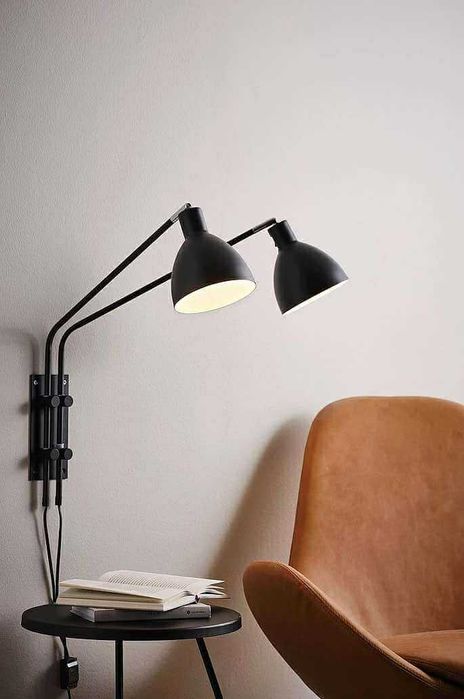 Designerska lampa ścienna czarna stal Jotex Westwing