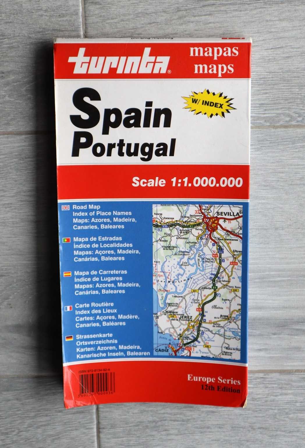 Mapas Peninsula Iberica Espanha Algarve Portugal Galicia Asturias Leon
