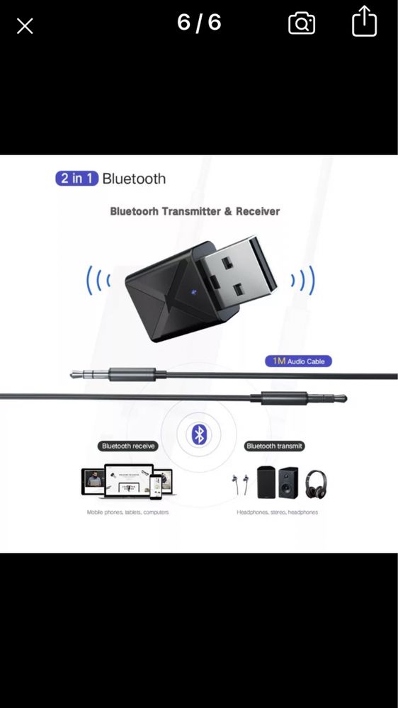 Bluetooth 5.0 nadajnik-odbiornik Mini Stereo Bluetooth