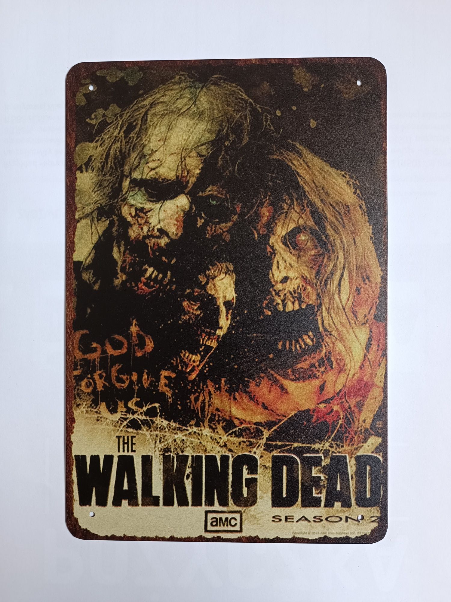 Nowy metalowy szyld The Walking Dead film kino loft club bar garaż