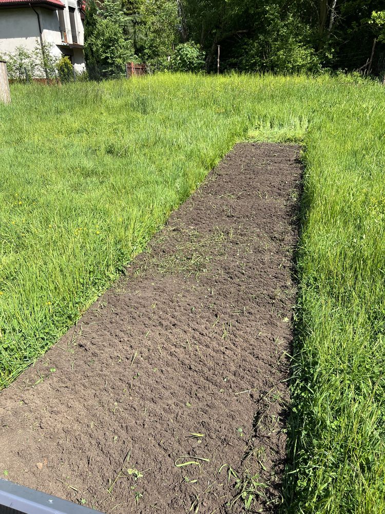 Zakladanie trawnika glebogryzarka separacyja sianie trawy GRATIS !