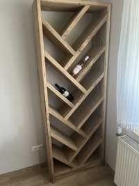 Drewniana półka/regał na wino/Loft