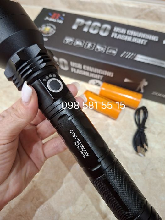Светодиодный  фонарь BL P510-P160 аккумуляторный мощный диод P160