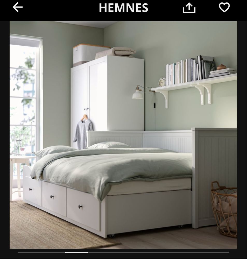 Cama hemnes -IKEA COM 3 gavetões