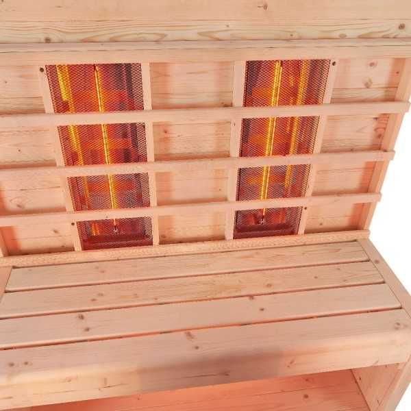 Sauna na podczerwien infrared infrarot kabina LED szklana dotyk LCD