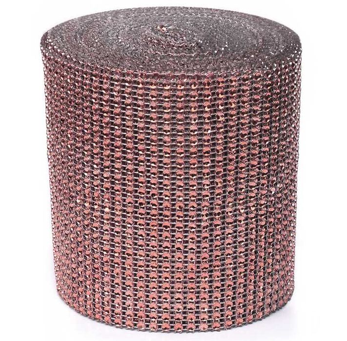 taśma ozdobna, różowe złoto szerokość 12cm długość 9 m