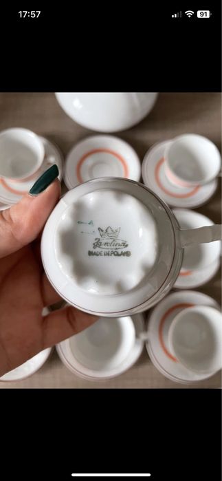 Zestaw do herbaty vintage porcelana