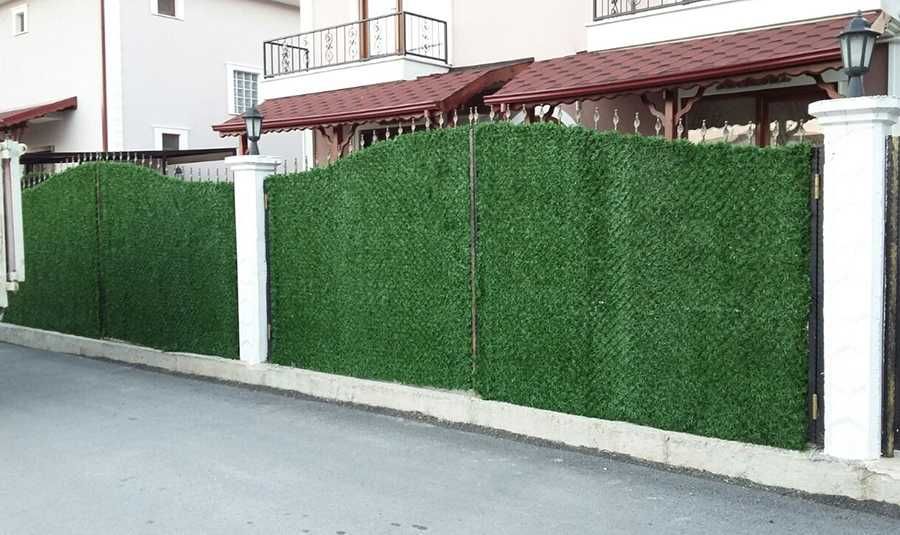 Забор Зелена сітка, декоративна огорожа, живий паркан