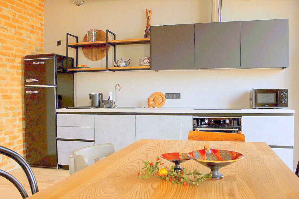 двуспальная квартира в стиле ЛОФТ, Гефест