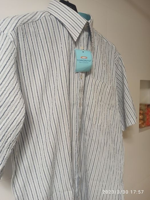 Świetna koszula z krótkim rękawem, 100 procent bawełna