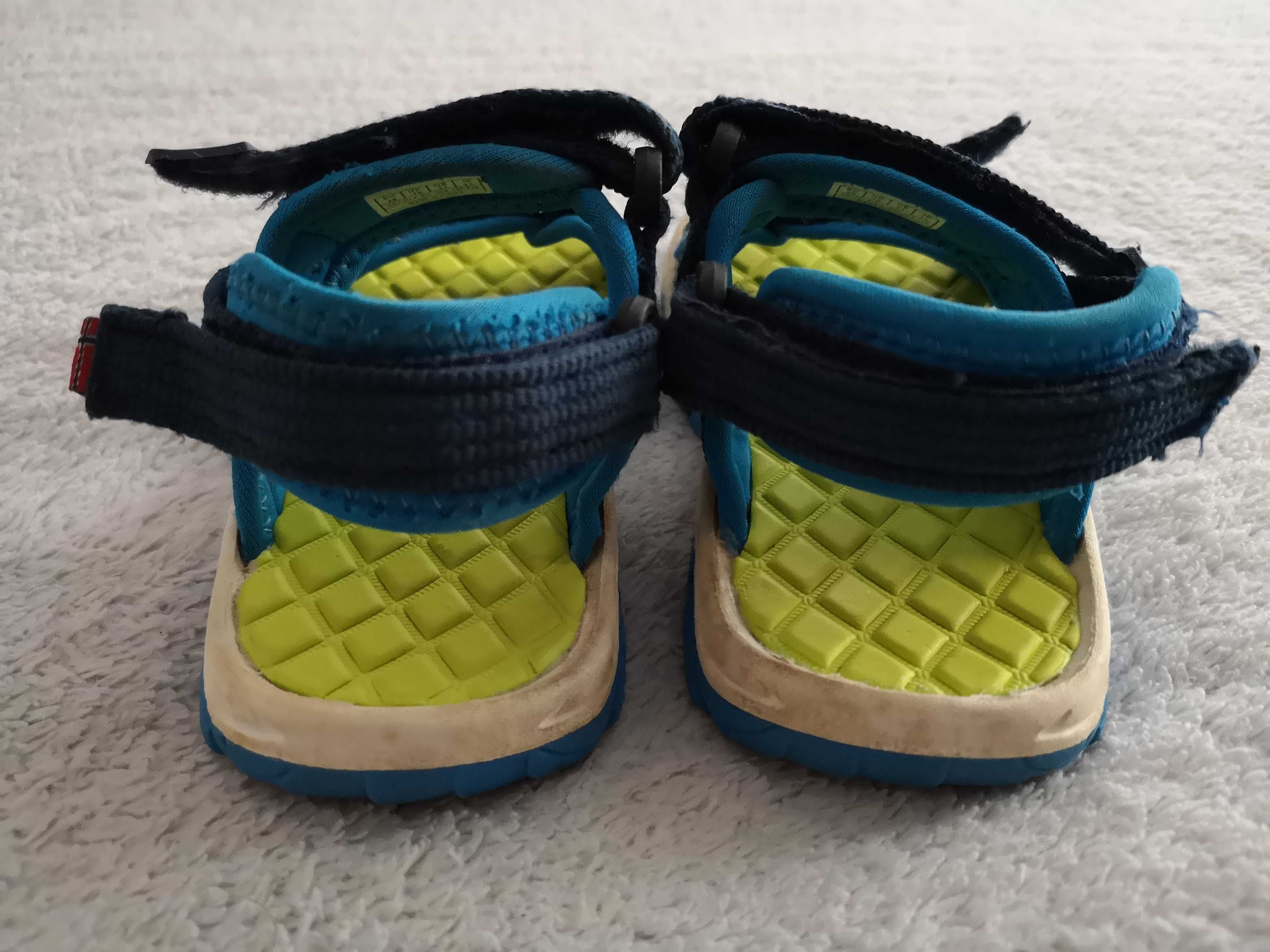 Niebieskie zielone buty sportowe sandały Trollkids 28