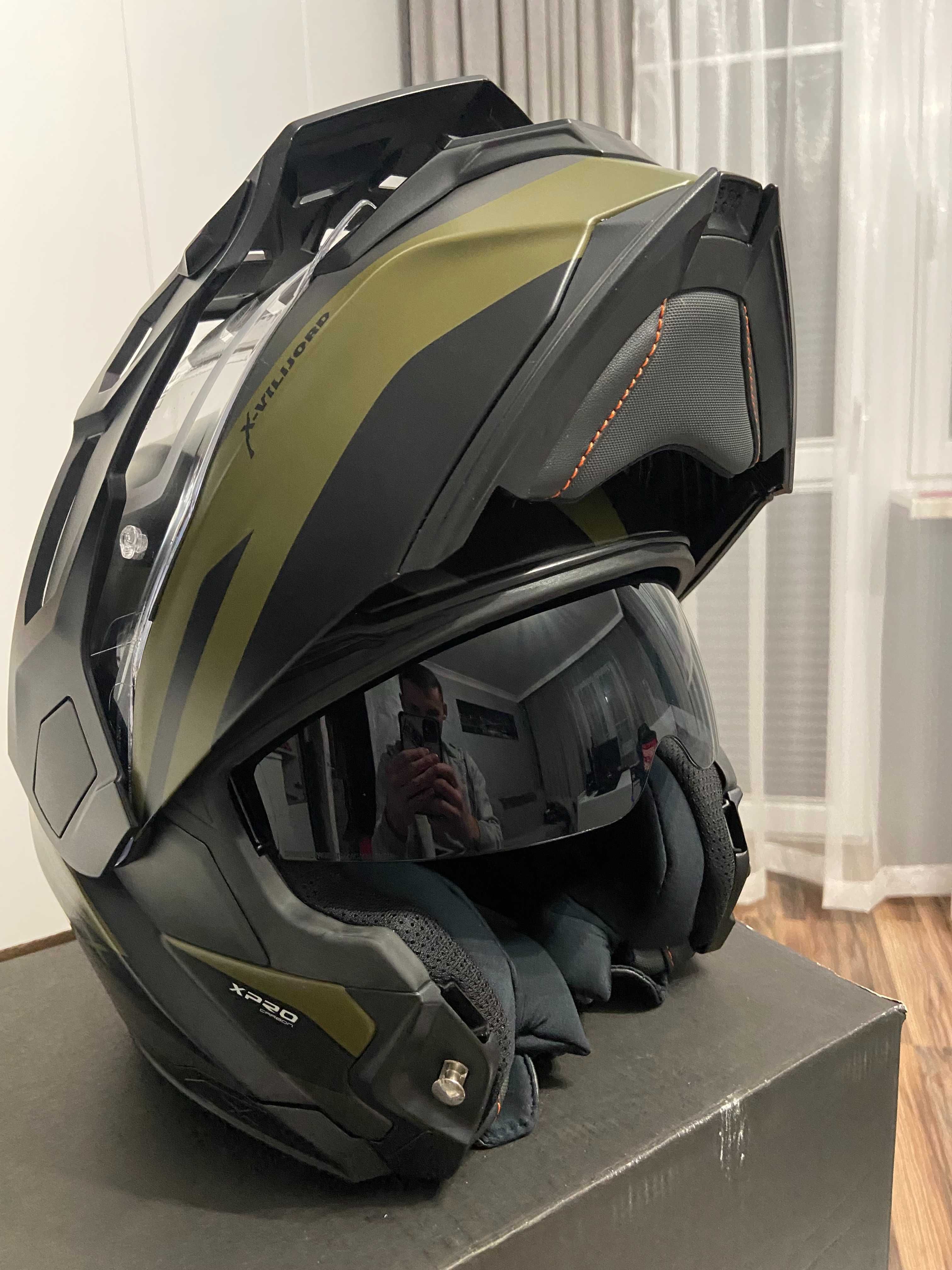 Kask Adventure Nexx Vilijord Hiker Green Motocyklowy Blenda Gwarancja