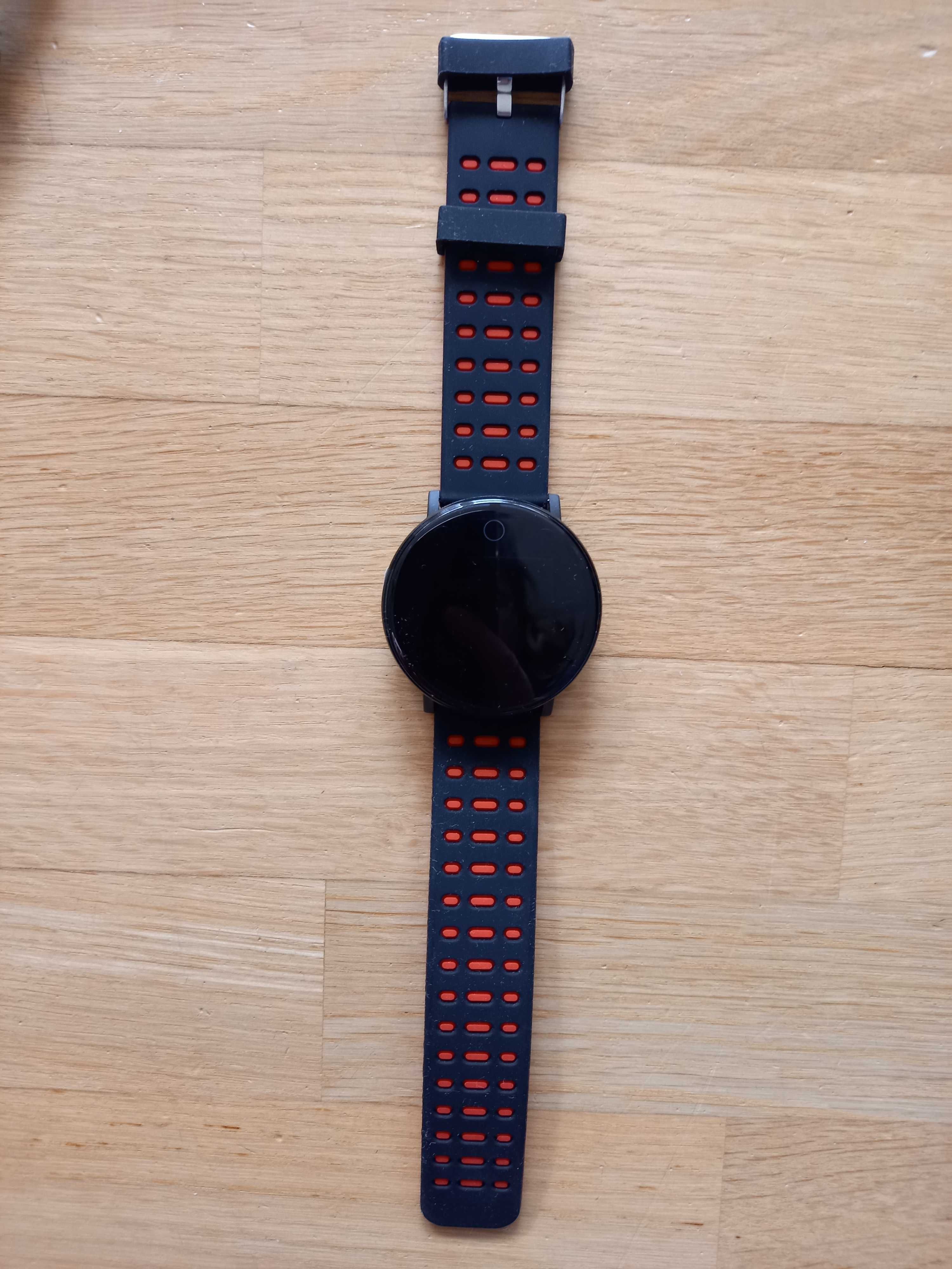 Smart Bracelet, czarno-czerowny pasek