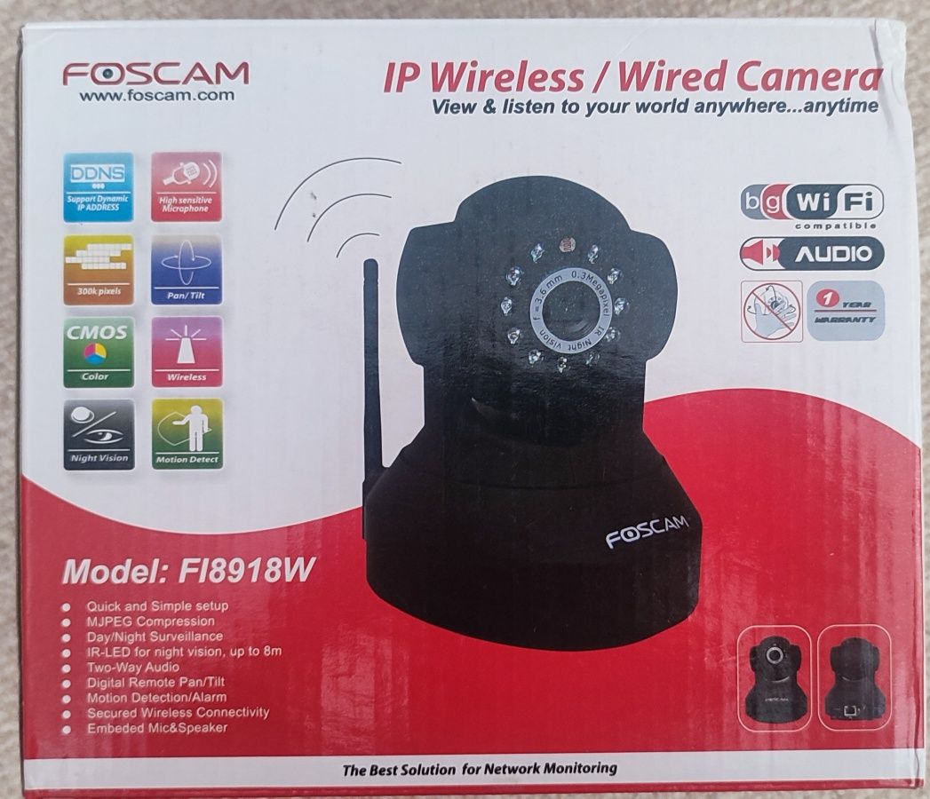 IP-камера Foscam FI8918W — внутрішня поворотна мережева Wi-Fi інтернет