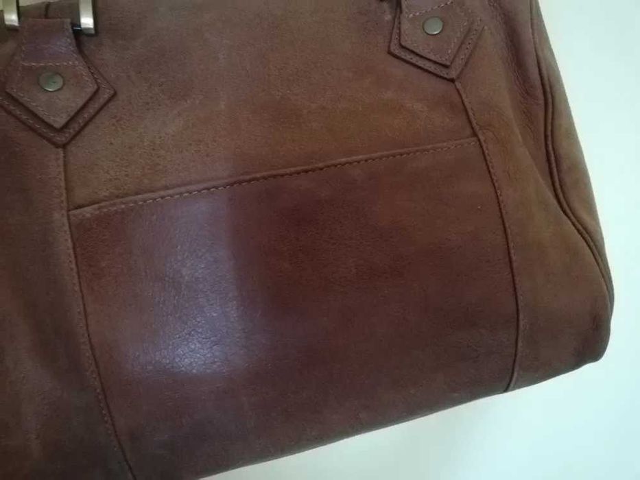 Torebka w rękę , kuferek, brązowa