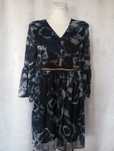 Orsay sukienka z szerokimi rękawami, oversize luźna , tie dye XS