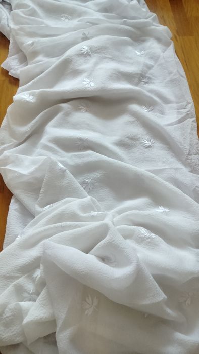 Firana z wzorkiem w listki 6 x 2,8 m