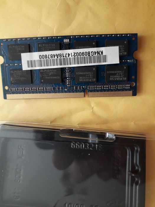 Pamięć ram 4gb ddr3 sodimm do laptopa pc3 10600s 1333mhz
